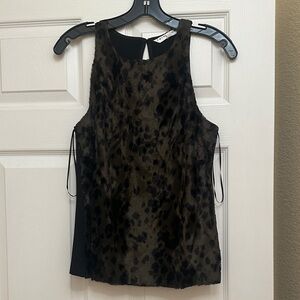 Trina Turk Brown and Black Leopard Print Tank Top